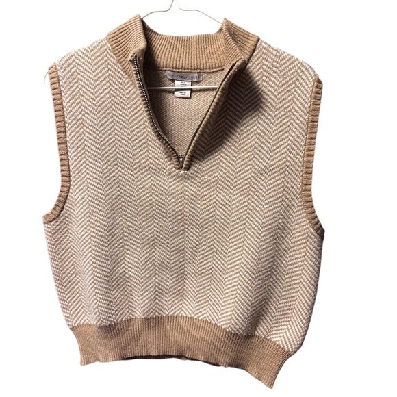 Sincerly Jules Jackets & Blazers - Sincerely Jules Tan and Cream Vest